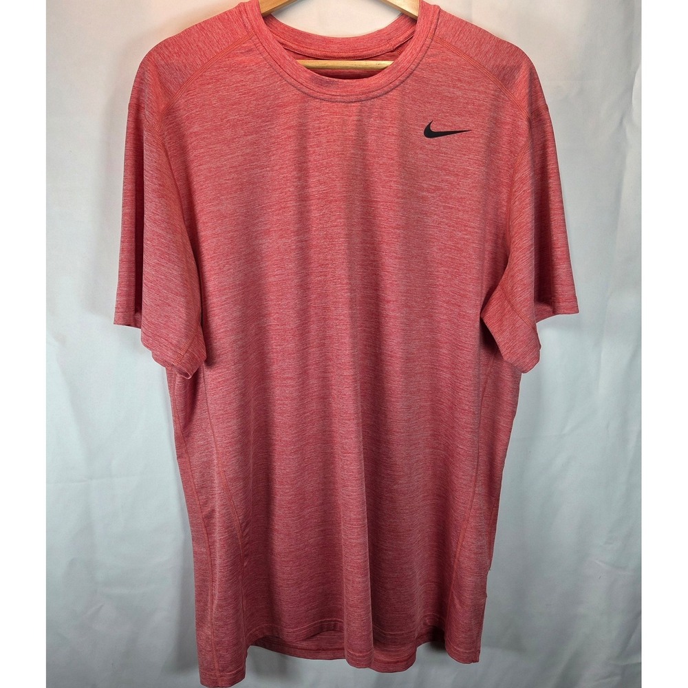 Nike Dri-FIT Moisture Wicking Men's 2X Athletic‎ Red Heathered T-Shirt